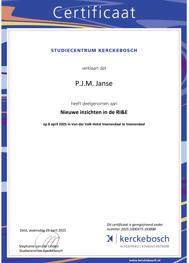 Nieuwe inzichten in de RI&E